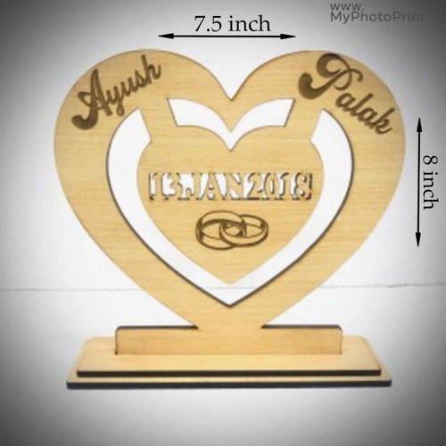 Customized Wooden Loving Date with Name 