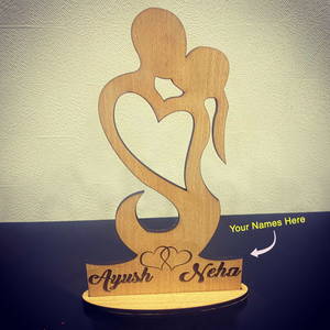 Customized Couple Statue With Name Table Top