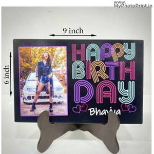 Customized Birthday Name Table Top With Your photo #990