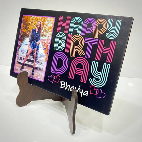 Customized Birthday Name Table Top With Your photo #990