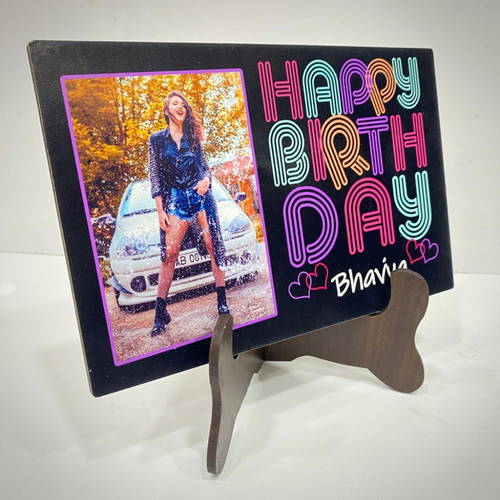 Customized Birthday Name Table Top With Your photo #990