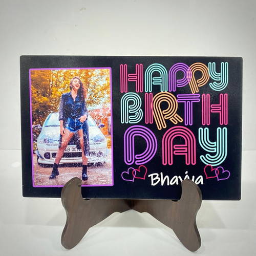 Customized Birthday Name Table Top With Your photo #990