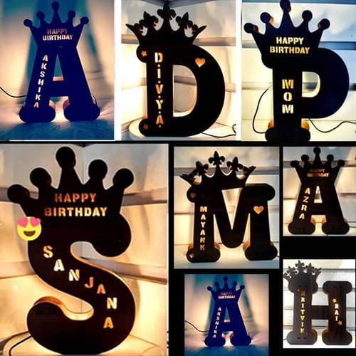 Customized A TO Z Alphabet Wooden Name Board