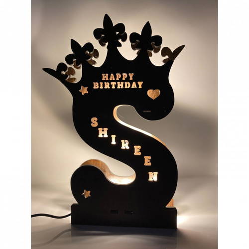 A Gift That Glows: A to Z Alphabet Wooden Name Lamp Board Gift - Customizable with Name and Special Occasion