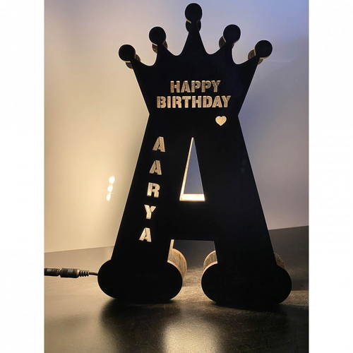 A Gift That Glows: A to Z Alphabet Wooden Name Lamp Board Gift - Customizable with Name and Special Occasion