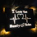 Customized Heartbeat Led Box With Your Name #994