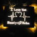 Customized Heartbeat Led Box With Your Name #994