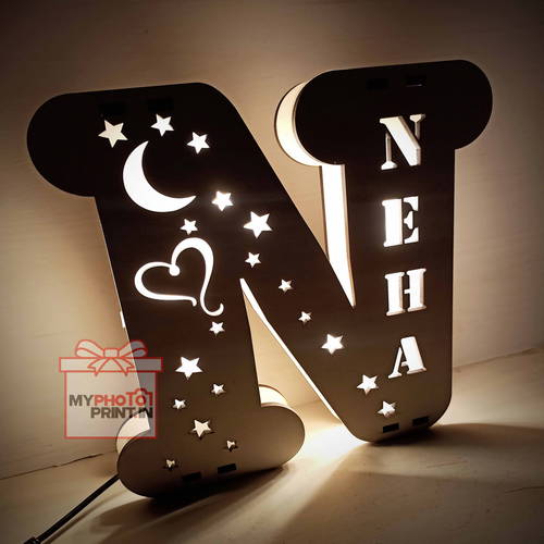 Customized A to Z Wooden Name Board #999