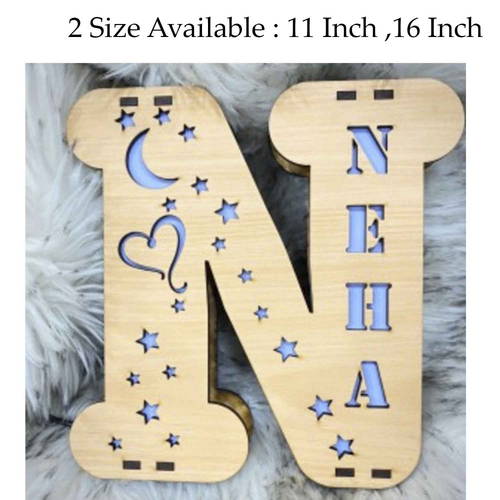 Customized A to Z Wooden Name Board #999