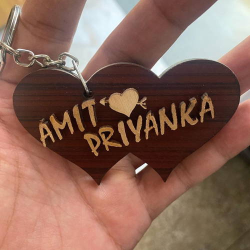 Customized Stylish Wooden Name Keychain