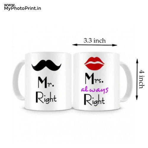 Mr And Mrs Right Mug