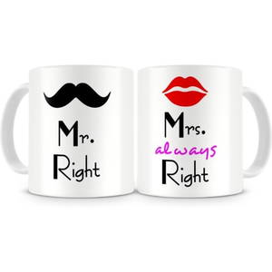 Mr And Mrs Right Mug