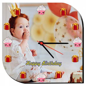 Customized MyPhotoPrint Photo Wall Clock | Happy Birthday