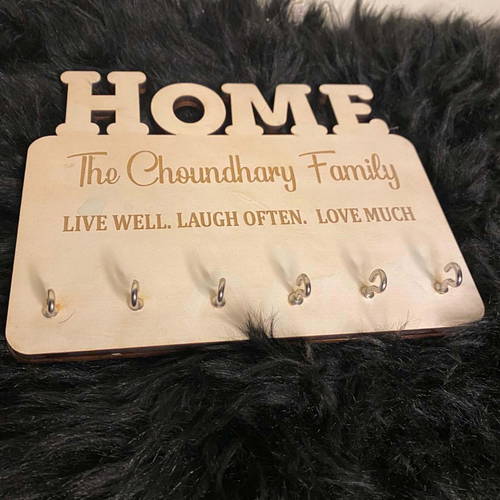 Customized Engraved Family Name Key Holder