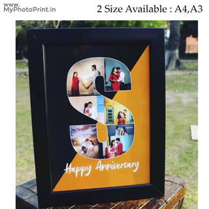 Customized Alphabet Multi Photo Frame 10 Photos