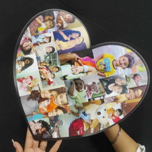 Customized Heart Frame Collage 15 Photos