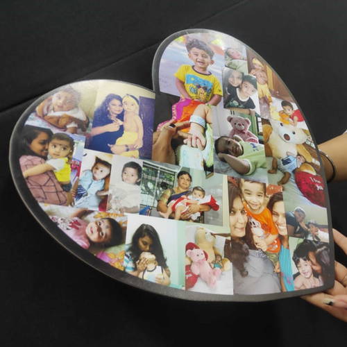 Customized Heart Frame Collage 15 Photos