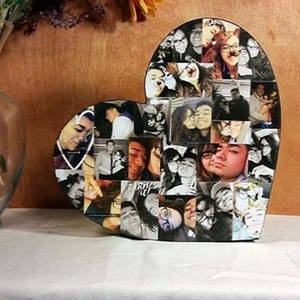 Customized Heart Frame Collage 15 Photos