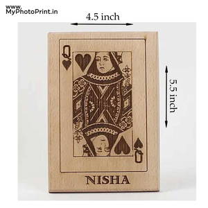 Customized Wooden Queen Playing Card