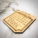 Customized Wooden Loving Keychain With Your Date #119