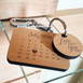 Engraved Calendar Keychain Wooden