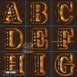 Customized A TO Z Alphabet Wooden Name Board Without Crown Multicolor Led and Remote #1201