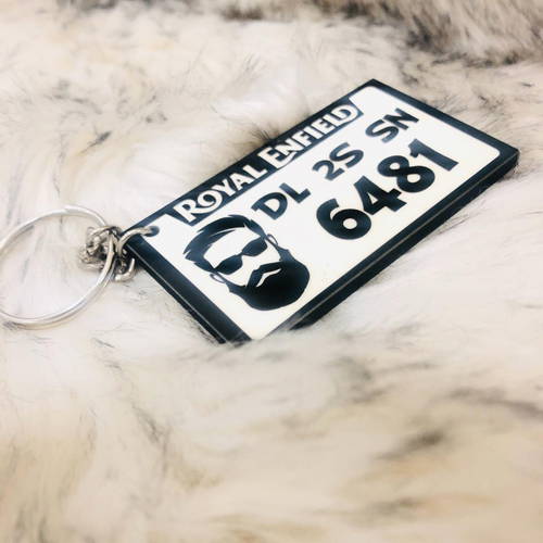 Customized Your Vehicle Number Plate Keychain #123