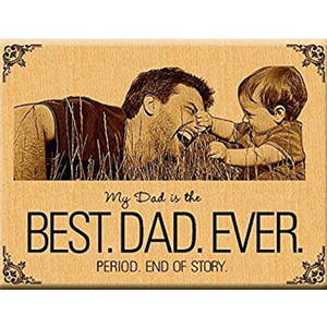 Customized Wooden Engraved Best Dad Ever With Photo