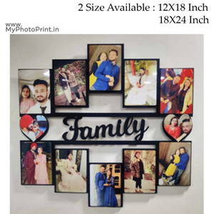 Customized Family Wooden Photo Frame Collage 12 Photos