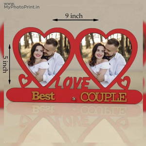 Customized Love My & Best Couple Photo Table Top 