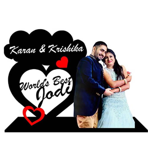 Customized Wooden Best Jodi Photo Table Top 