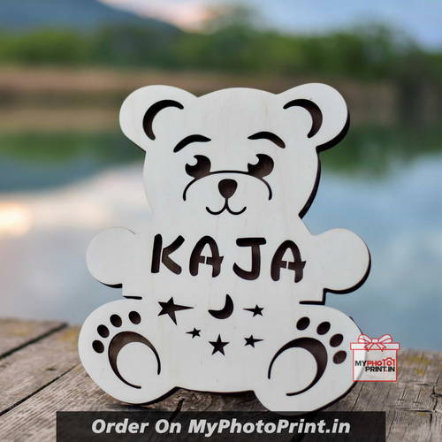 Customized Multicolor Bear Name Board With Led