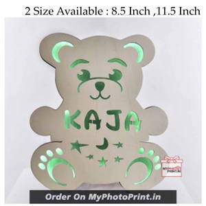 Customized Multicolor Bear Name Board With Led
