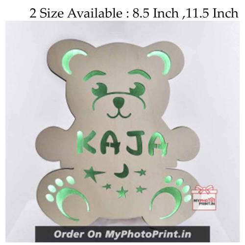 Customized Multicolor Bear Name Board With Led