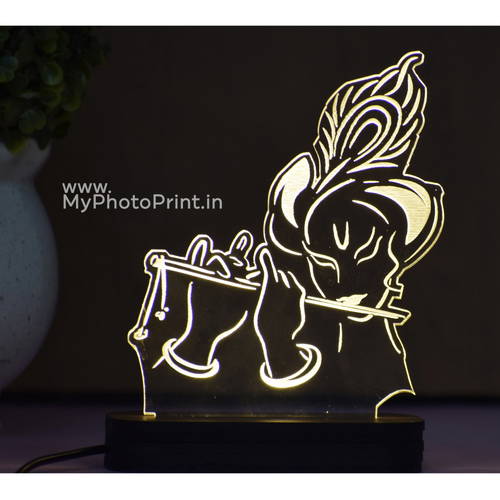 Krishan ji  Acrylic 3D illusion LED Lamp with Color Changing Led and Remote#1323