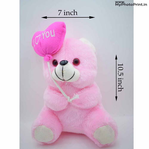 Pink Teddy With Heart Ballon / Soft Toys