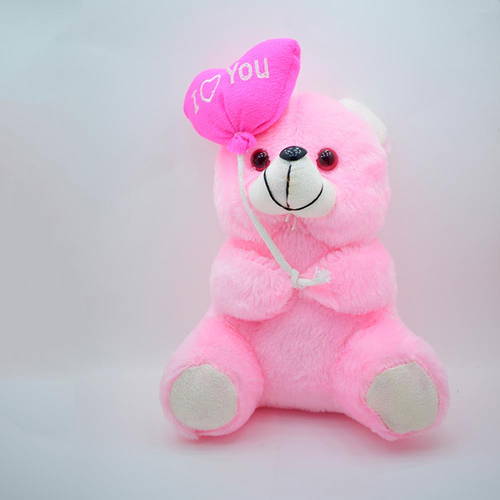 Pink Teddy With Heart Ballon / Soft Toys