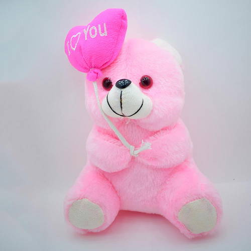 Pink Teddy With Heart Ballon / Soft Toys