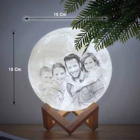 Customized Photo Moon Lamp | White Color