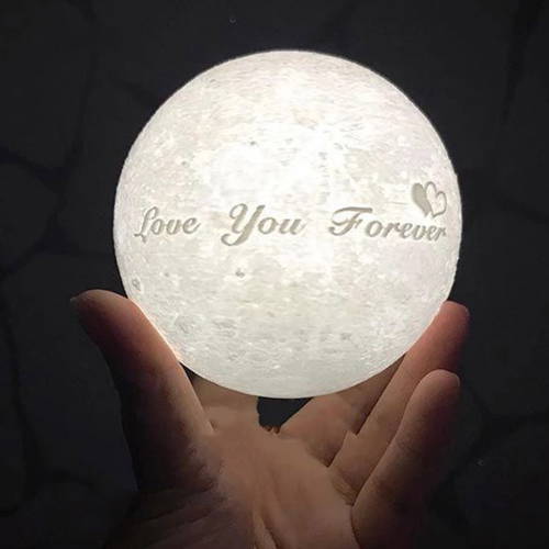 Customized Photo Moon Lamp | White Color