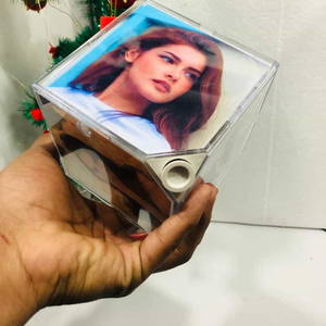 Photo Customized Rotating Cube With Led