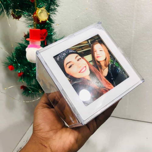 Photo Customized Rotating Cube With Led