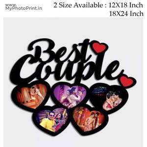 Best Couple Wooden Photo Frame/Collage 5 Photos