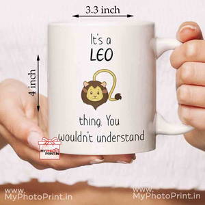 Leo Mug Sign With Quotes