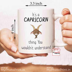 Capricorn Mug Sign With Quotes