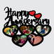 Your Text OR Name Wooden Photo Collage 5 Photos(Example: Happy Anniversary,Happy Birthday ETC.)