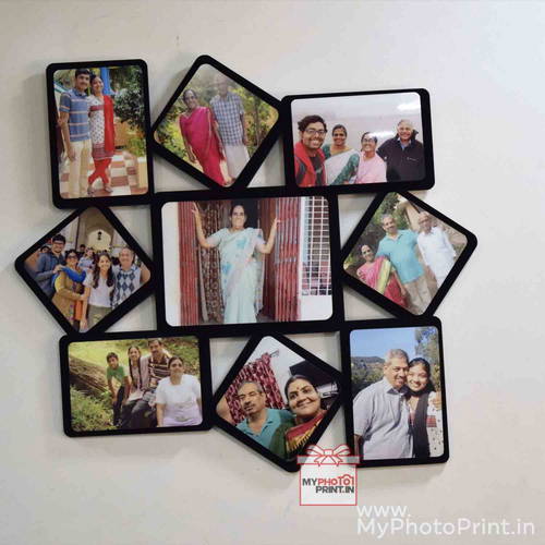 Customized Unique Cutout Multi Photo Frame/Collage 9 Photos