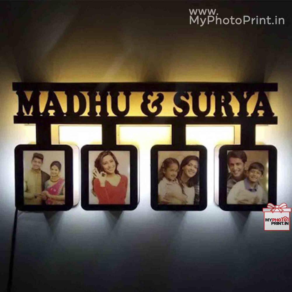 Customized Wooden Decorative Name & Photo Frame