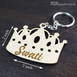 Customized Wooden Crown Name keychain