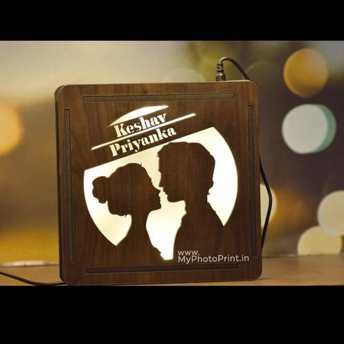 Customized Couple Face Name Board